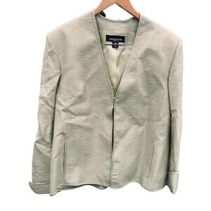 NWT Jones New York Essentials Womens  Size 16 Open Front Blazer Jacket Sage​​​